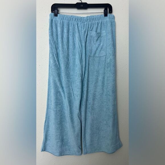 NWT Andie Swim The lbo Terry Cover-Up Pants in Cablu Blue Size S - Picture 4 of 12